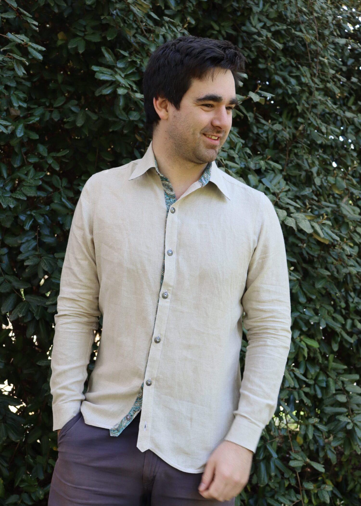 Beige linen